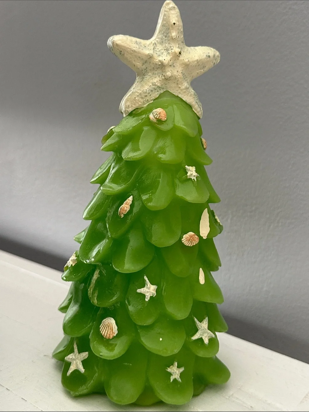 Beach Star Vivid Lime Green Christmas Tree Candle Unbranded